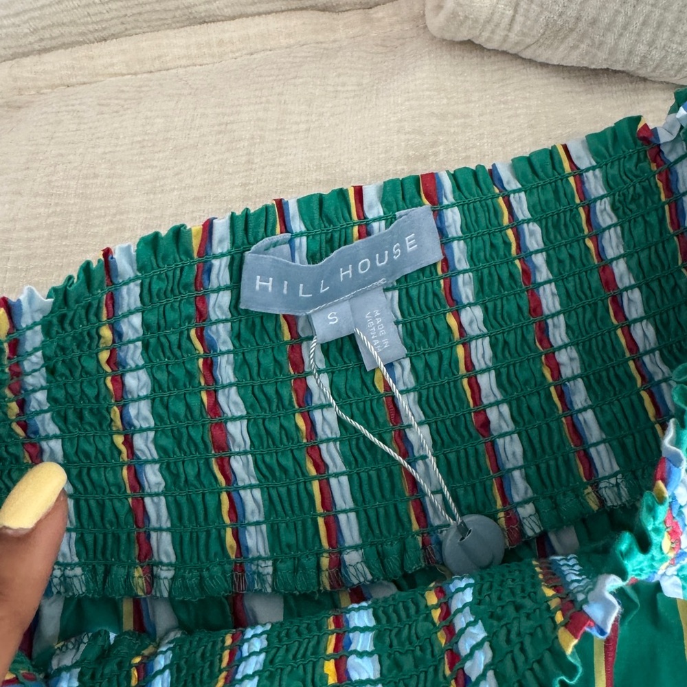 Hill House Green and White Striped Maxi Skirt - Picture 3 of 5